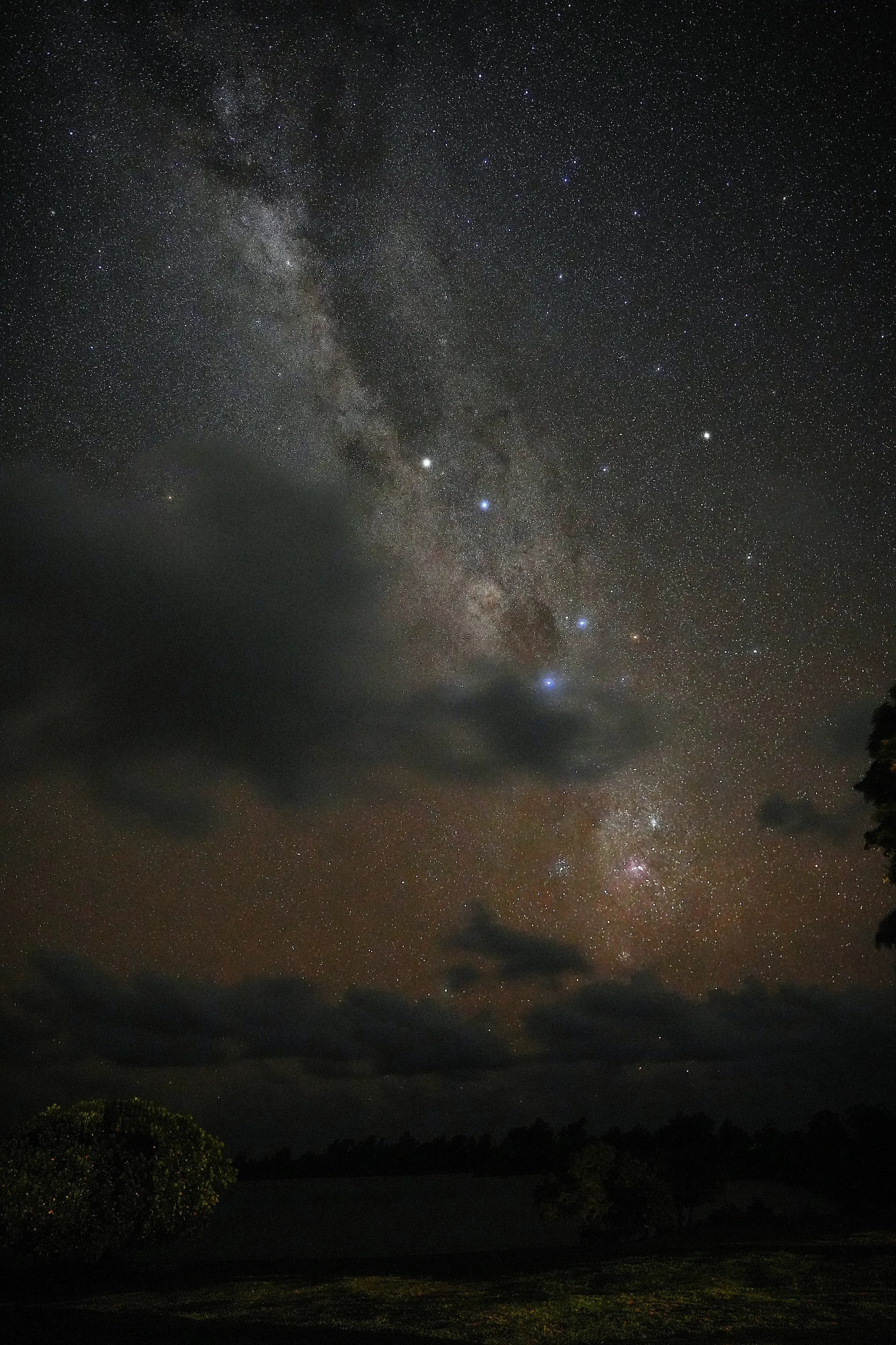 Milky Way over the island