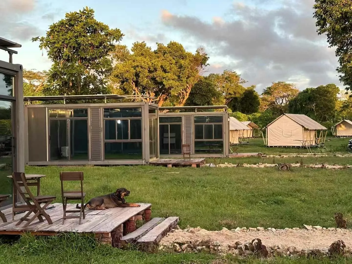 Oceanfront suite house exterior at Nawesa Resort Vanuatu with private beach access