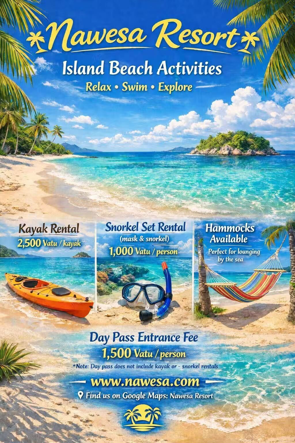 Nawesa Resort Beach Activities